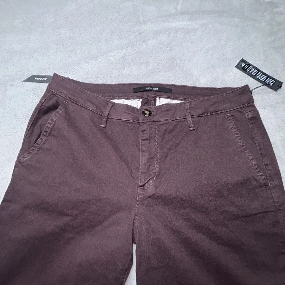 Joe's Jeans Brixton Pants Mens 32 Raisin Wide Leg Chino NWT Made in USA
